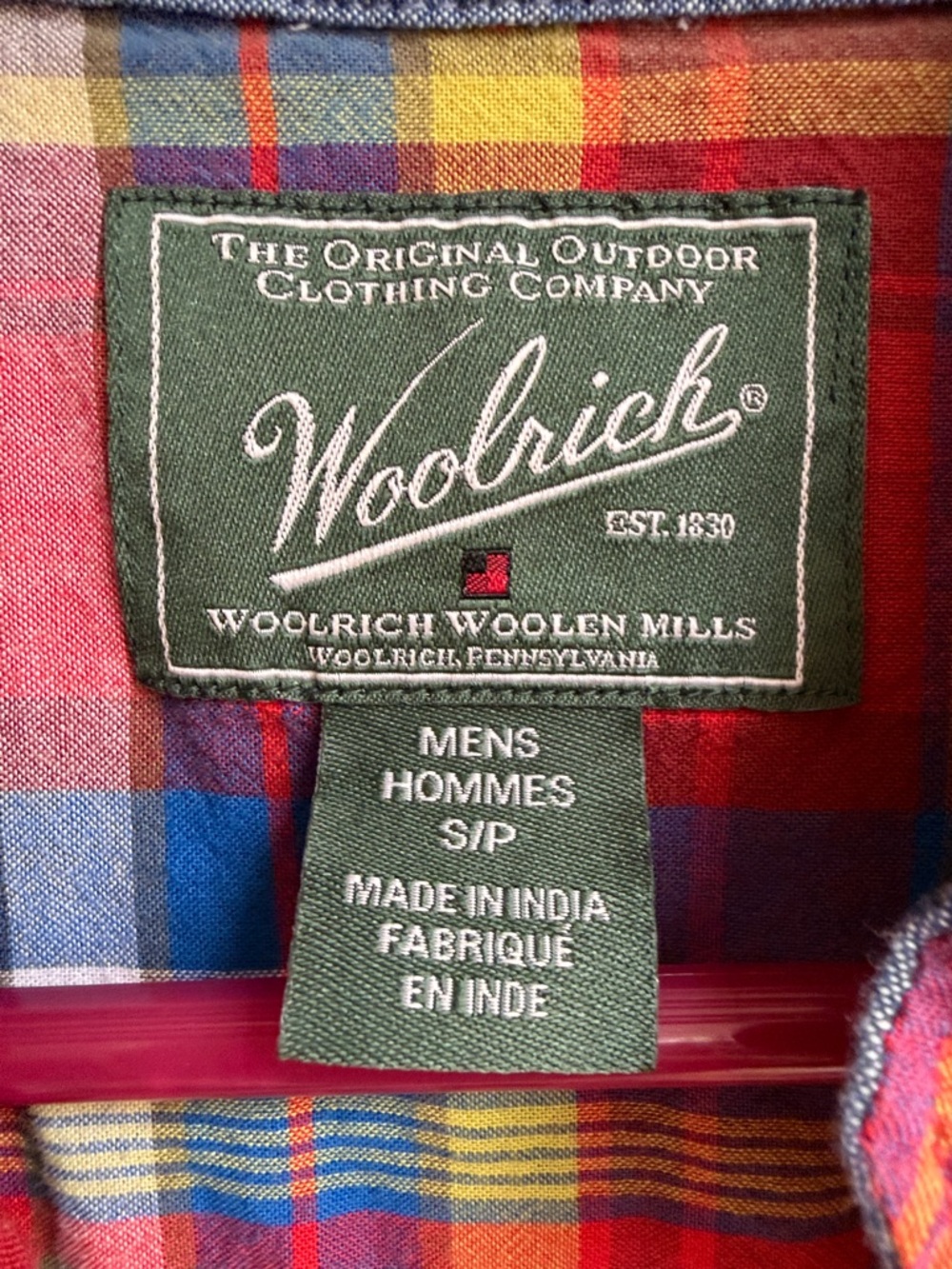 Woolrich Red Plaid Short-Sleeve Button-Down Shirt - Picture 4 of 4